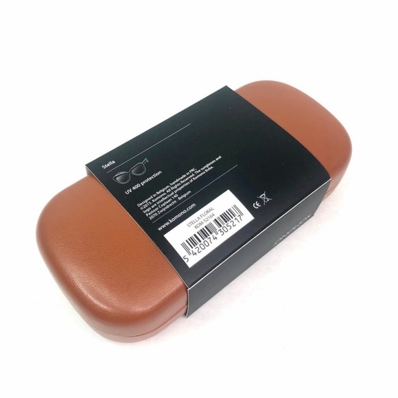 New KOMONO sunglasses The Stella Cateye Floral Black and Pink - Picture 7 of 7